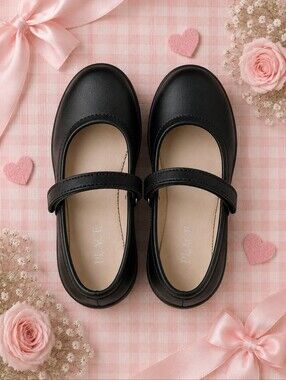 The Childrens Place Black Dress Shoes Girls Size 1